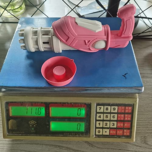 Bubble Machine, Gatling Bubble Machine, 8-Hole Bubble Blower, Automatic Bubble Blowing Machine Electric 40ML (Pink, Without Bubble Water)