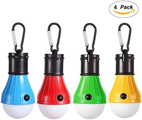 4 Pack LED Camping Lantern Portable Flashlight 3 Modes Lamp for Indoor and Outdoor Decoration Backpacking Camping Fishing Gear Tent Bulb Courtyard Emergency Light Battery Powered