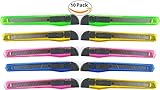 Box Cutter / Hobby Retractable Utility Knife with Strong Snap Off Blades (8 PACK)- Great knife for Cutting boxes, panels, tough packaging, and Much More!