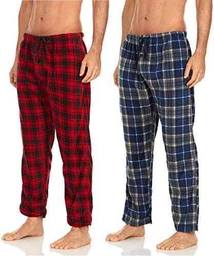 2 Pack of Men’s Microfleece Pajama Pants/Lounge Wear with Pockets