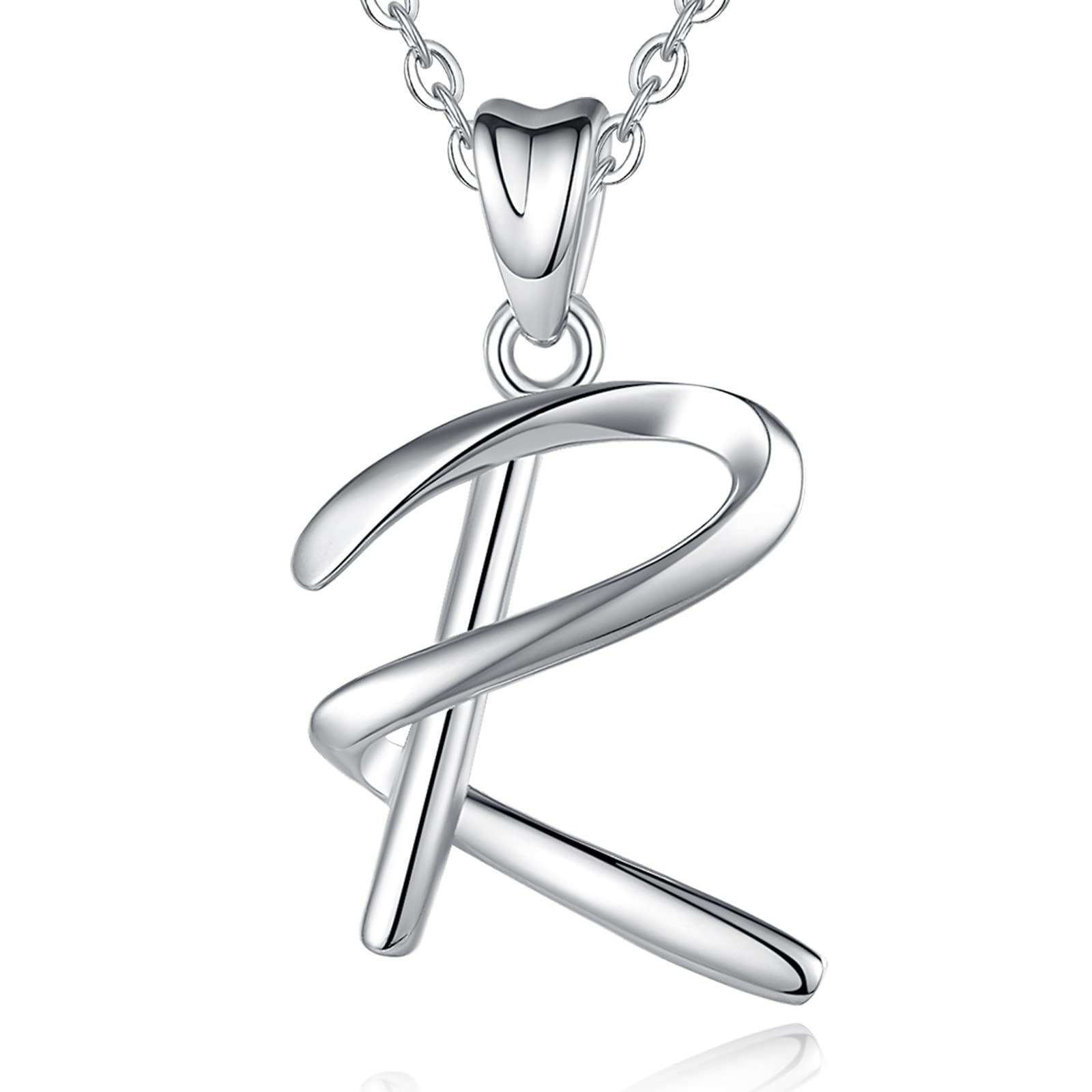 EUDORA Harmony Ball 26 Alphabet Necklace 925 Sterling Silver Initial Letter Personalised Pendant Necklaces Gifts for Women Ladies Girls Mother's day,18inch Chain — image 1