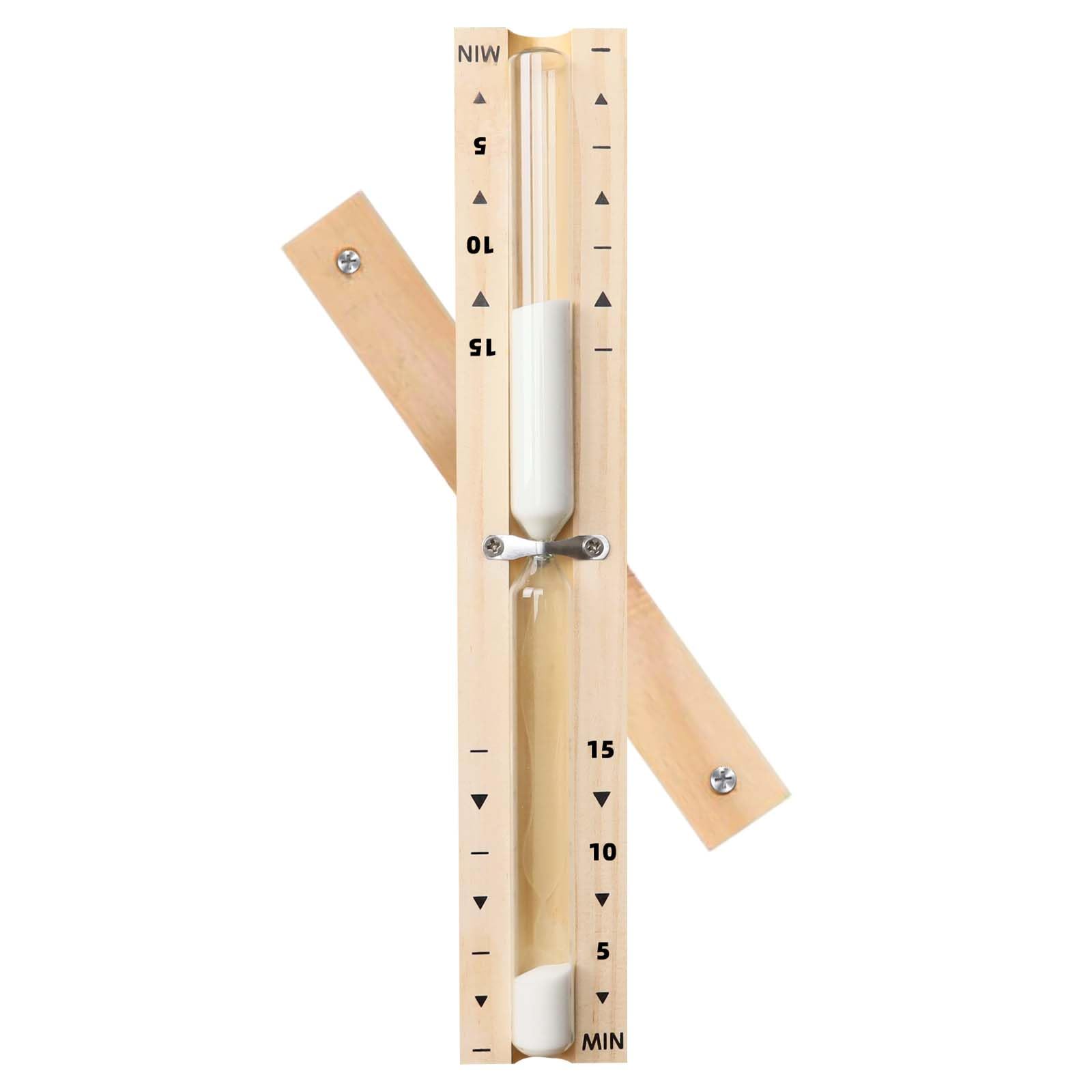 Photo 1 of 15 Minute Sauna Sand Timer, 15m Rotating Wooden Sauna Hourglass with White Sand, Reloj De Arena, Heat Resistant Sand Clock Hour Glass Timer for Sauna SPA Room