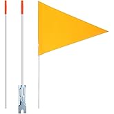 Bike Flag Sturdy Fiberglass Tear-Resistant Waterproof Flag Bicycle Flags Bike Safety Flags with Pole for Electric Bikes Golf Carts