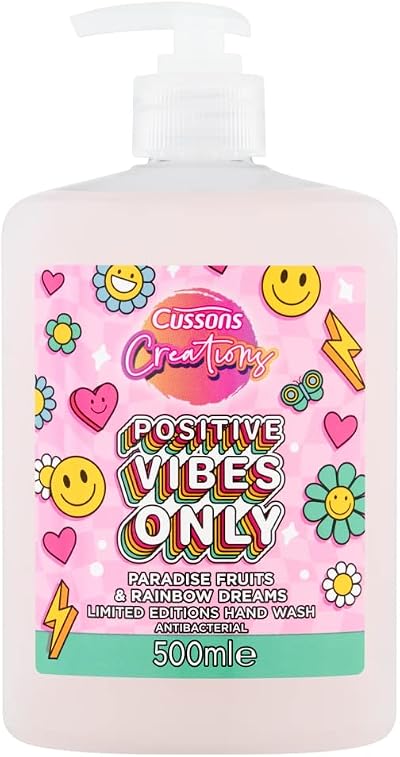 Cussons Creations Positive Vibes Only Hand Wash 500ml Refreshing Gentle Formula