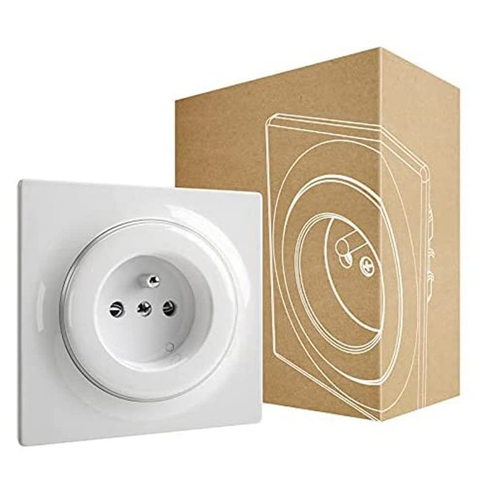 FIBARO Walli N Outlet E/Standard Wall Outlet Walli Range, Type E, White, FGWSONE-011