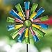 Bits and Pieces - Set of Two (2) Dots and Paddle Mini Wind Spinners - Decorative Kinetic Wind Mills - Unique Outdoor Lawn and Garden Décor, Lawn Ornaments