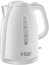 Russell Hobbs Textures 1.7L Electric Kettle White 3KW Fast Boil Push Lid view 1
