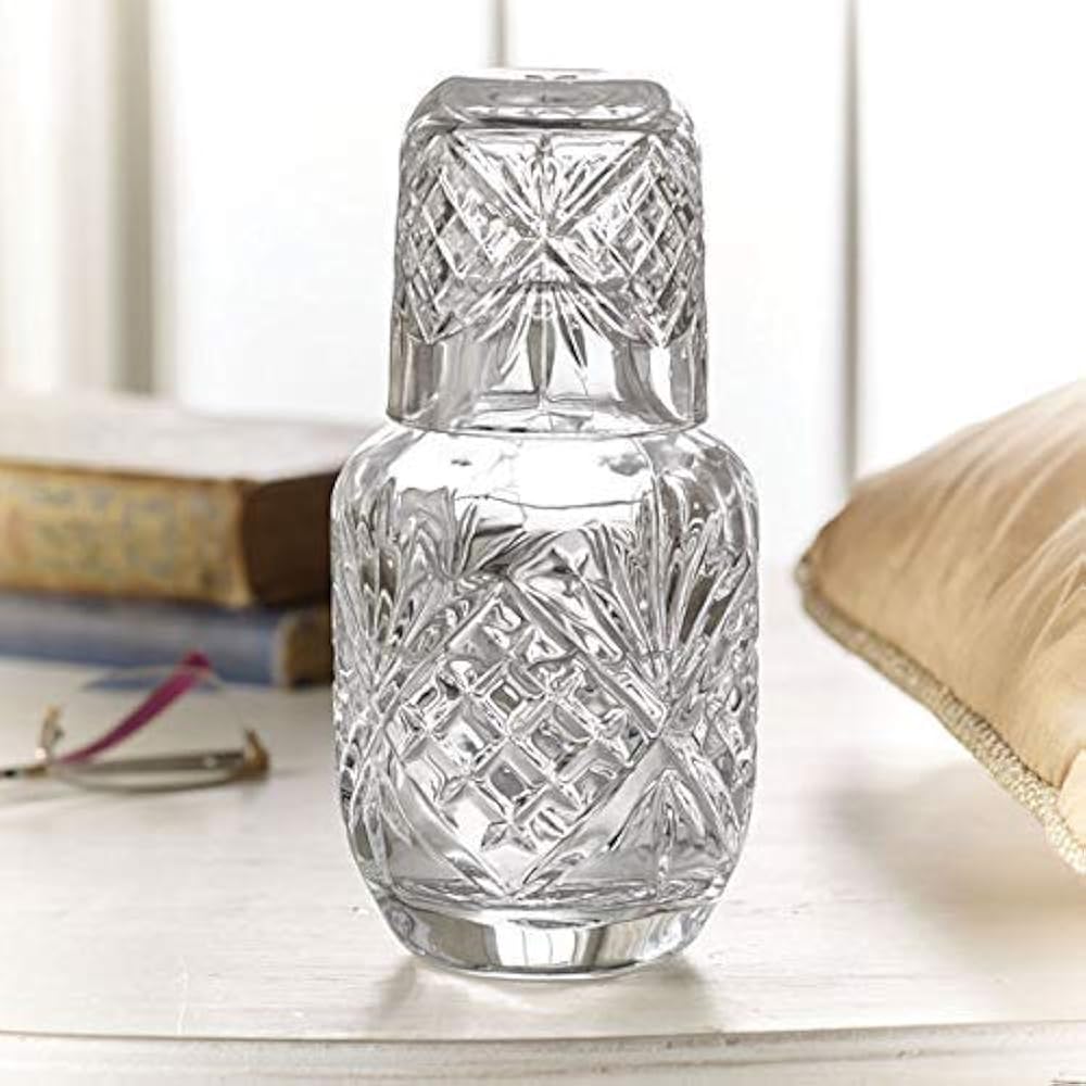 Crystal Carafes & Pitchers Bedside Night With Tumbler Glass Set