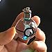 S-SO K9 Crystal 3D Pikachu Pokemon Go Elf ball Night LED light keychain ring