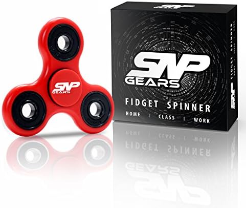 Red Tri Fidget Hand Spinner - Ceramic Bearing Focus Hand Spinner Toy Stress Relieves Reducer EDC Perfect For Boredom ADHD Anti Anxiety and Autism Metal Bearing