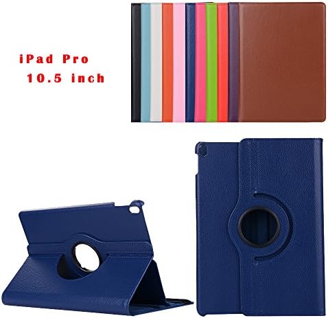 iPad Pro 10.5 Case, Vangoog 360 Degree Rotating Stand Case with Smart Cover Auto Sleep / Wake Feature for Apple 10.5-inch iPad Pro (2017 Version),Navy Blue