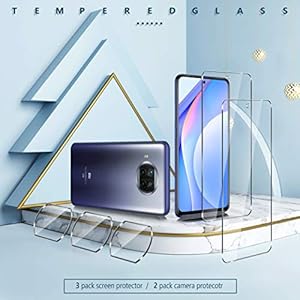 UniqueMe [2+3 Pezzi] Pellicola Protettiva Compatibile con Xiaomi Mi 10T Lite, [2 Pezzi] Vetro Temperato Pellicola e [3… - immagine 3