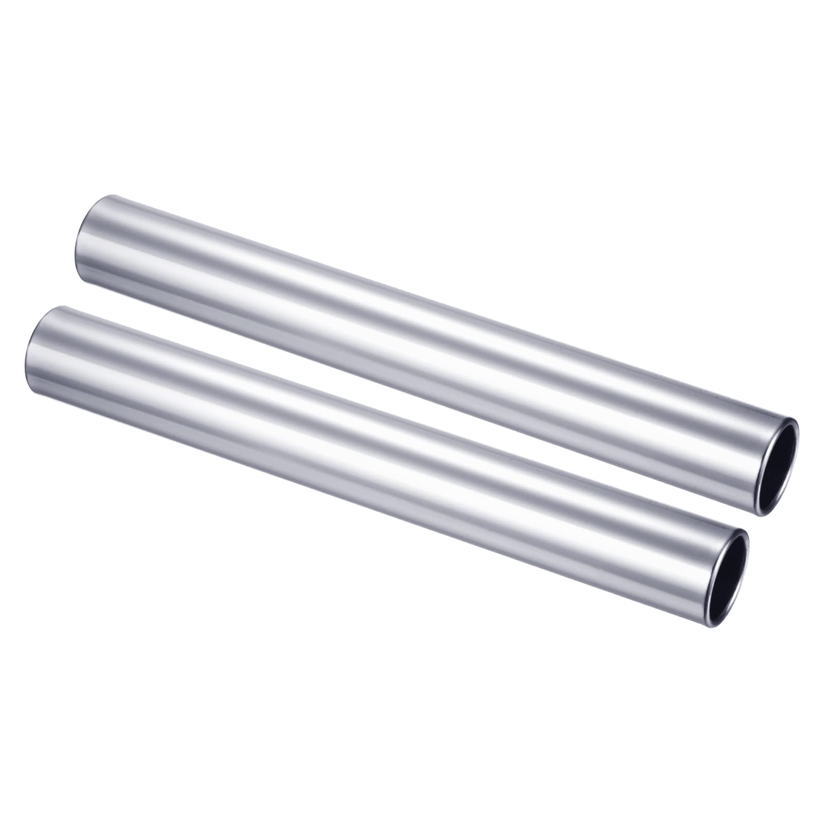 PATIKIL Relay Track Baton, 2 Pack Aluminum Alloy Tube Field Running Race Stick for Outdoor Athletics Sport Game Tool, Silver
