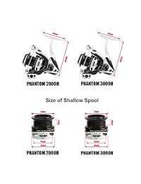 SeaKnight PH carrete cuerpo de metal Rotor 6.2: 1 más rápido y más fuerte carrete de pesca de carbono con Metal Shallow Spare Spool