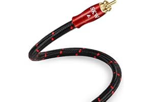 SKW Digital Coaxial Cable Entry Level HC Series RCA to RCA Multiple Shield Subwoofer Cable for HiFi Systems 3.2ft/1M