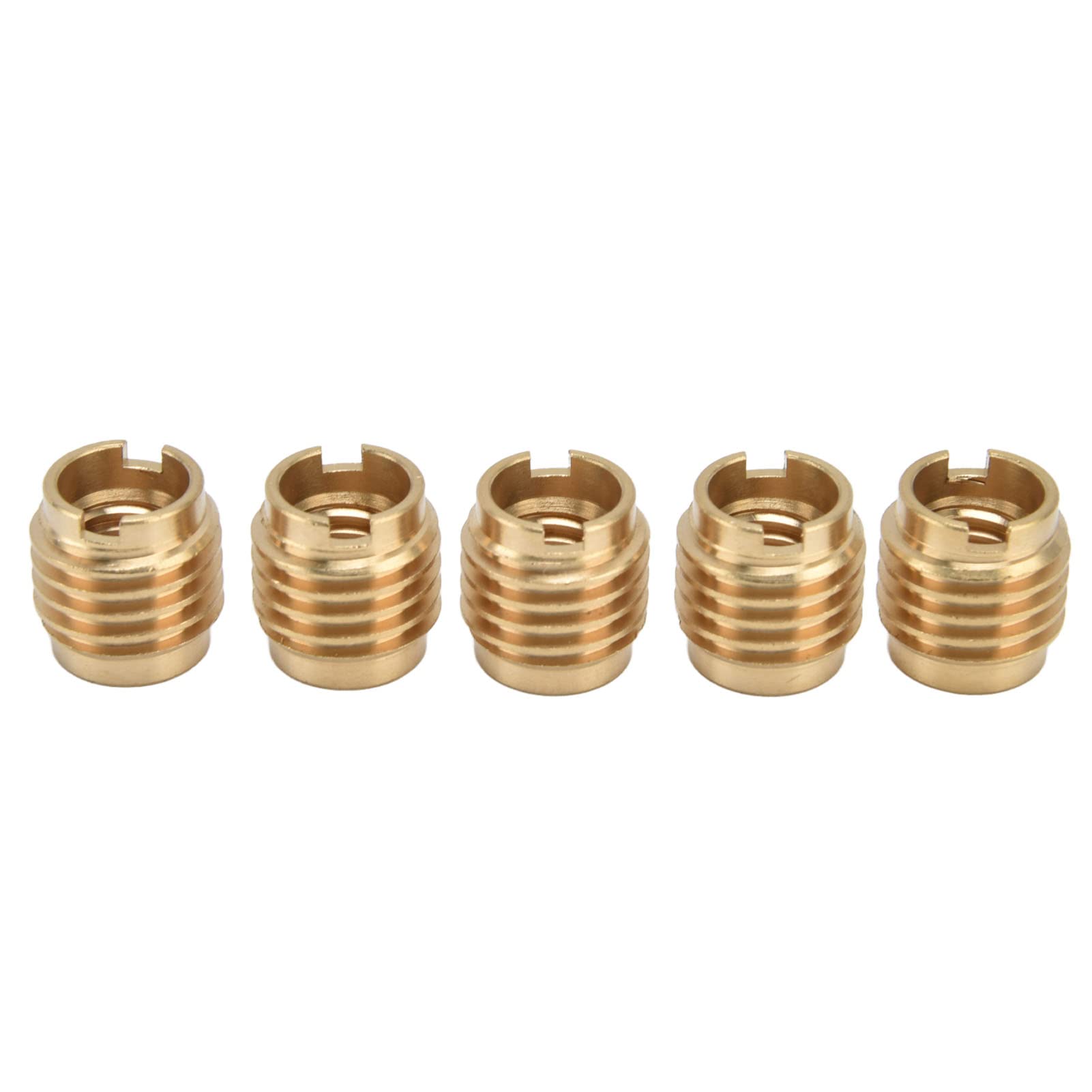 TOPINCN Threaded Inserts, Thread Knurled Nuts Nut Threaded Fastener Connector for Wooden Tap Handle Beer Tap Handle Insert Homebrew Hardware Brass