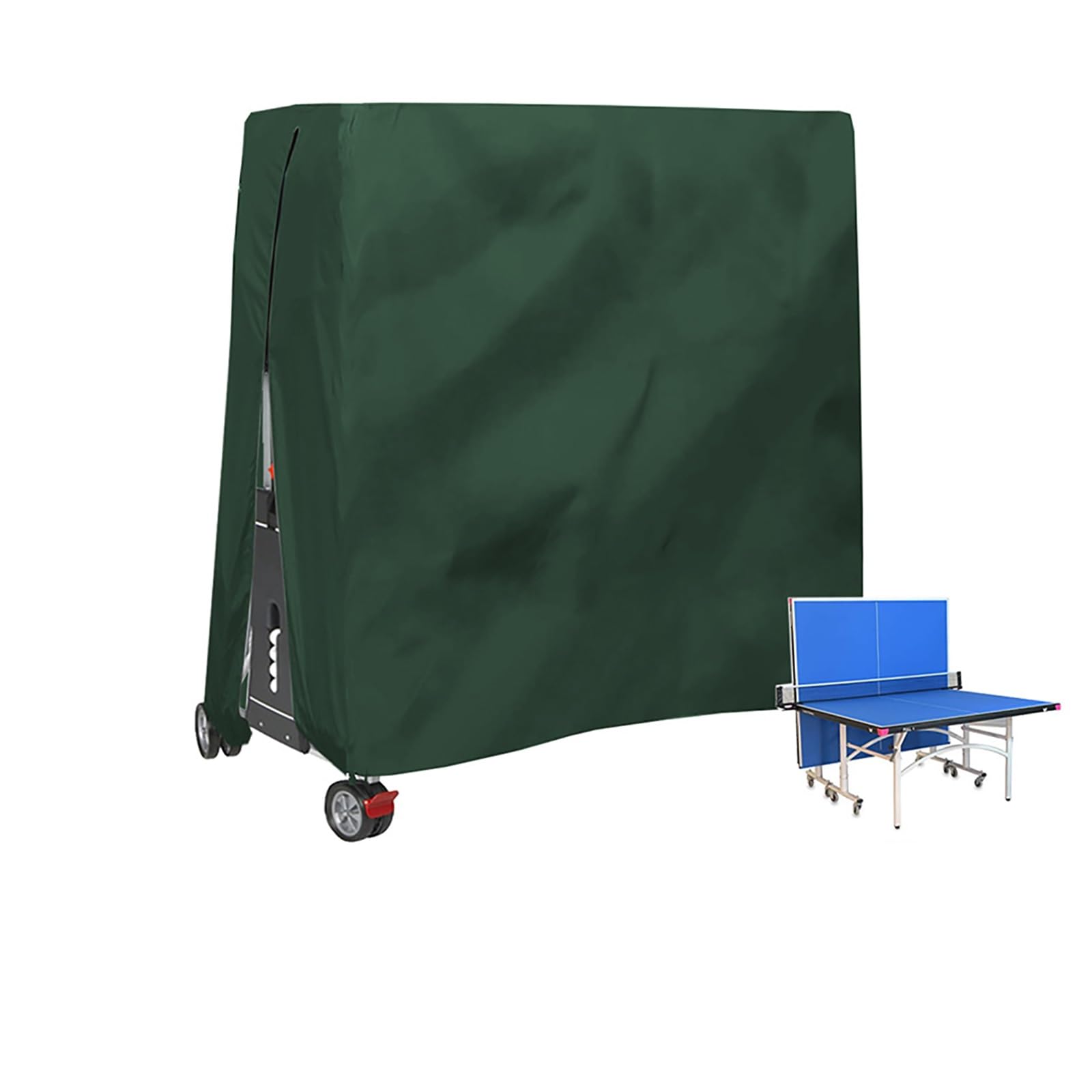 CuteHairy Ping Pong Table Cover, Waterproof Oxford Fabric, Green, All Weather Resistant, Windproof Drawstring, Rip Proof Protective Cover for Outdoor 65x28x68 inches