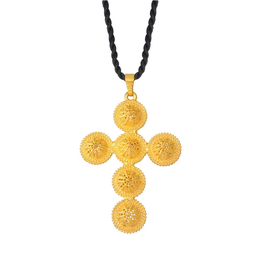 Men Ethiopian Cross Big Cross Pendant 
