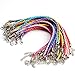Coolrunner Leather Lace Bracelet Cords DIY Jewelry Making Ropes with Lobster Clasps Extended Chain 30pcs