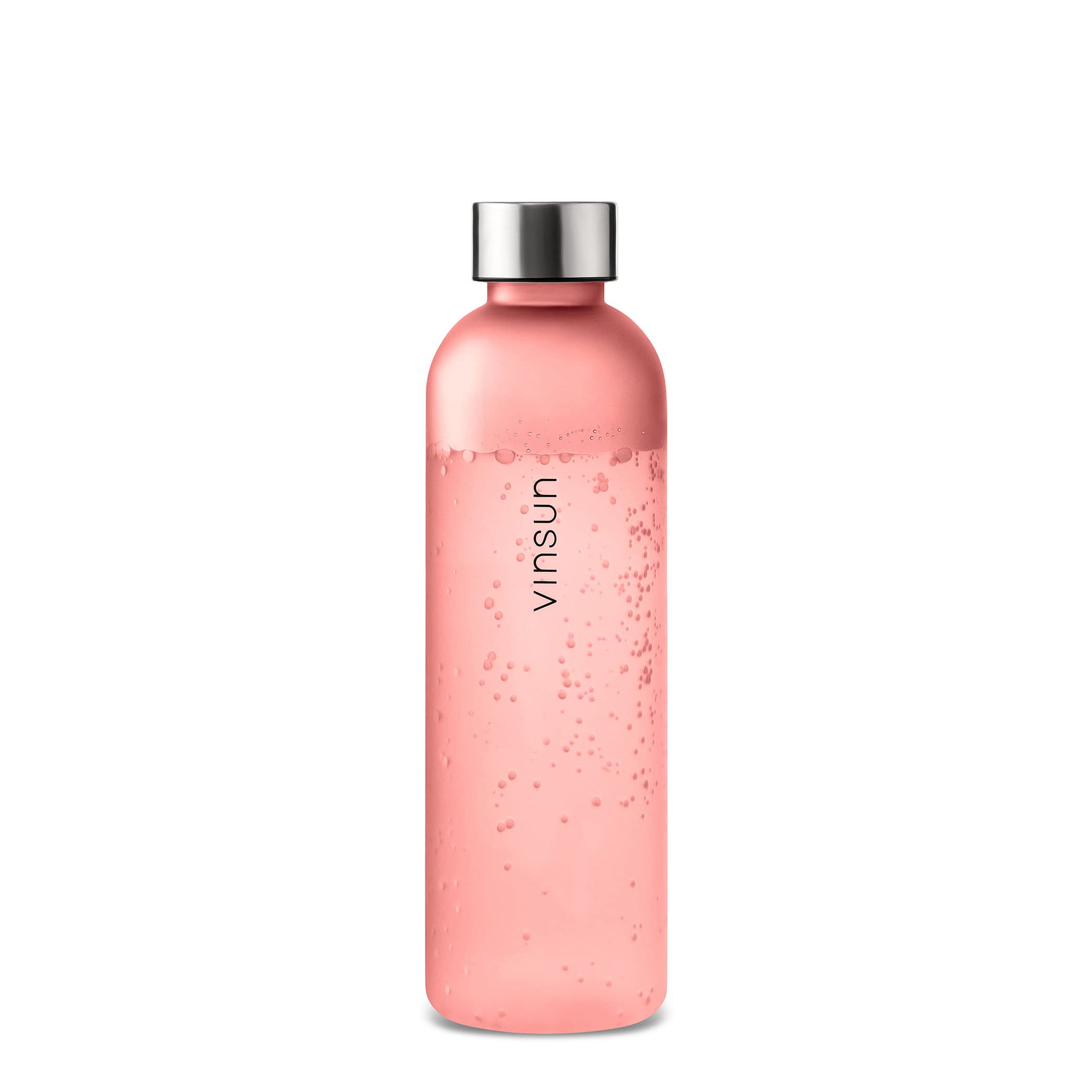VINSUN Water Bottle 650ml Pink, Leak-proof Water Flask - BPA free, Reusable, Tritan - Drinks Bottle for Sports, Gym, Travel, School, Cycling, Running, Work