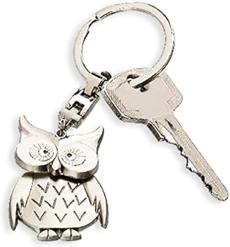 Schlusselanhanger Metall Eule Silber Matt Mit Beweglichem Korper 10cm Einzeln In Amazon De Spielzeug