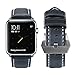 Apple Watch Band, top4cus Genuine Leather iwatch Strap Replacement Band with Stainless Metal Clasp for Apple Watch Series 3 Series 2 Series 1 Sport and Edition (Be unique buckle - Blue, 38mm)