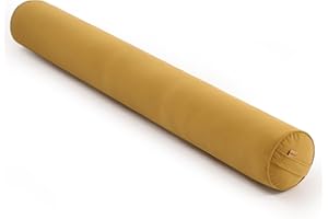 Ailuteie Body Pillow for Adults – Long Bolster Pillow for Bed, Round Cuddle Pillow, Full Support for Side Sleepers,47 x 7.87 Inches,Honey Yellow