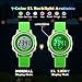 Kids Outdoor Sports Children's Waterproof Wrist Dress Watch with LED Digital Alarm Stopwatch Lightweight Silicone for Boy Girl