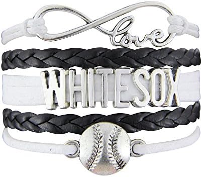 White Sox Infinity Love Black And White With Baseball Charm