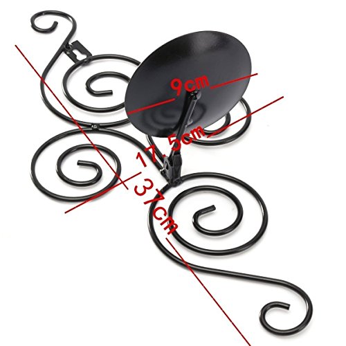 image for Pasutewel Wall Candle Sconces,Set of 2 Elegant Swirling Iron Hanging W