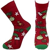 Budget Gifts The Grinch Mens Calf Socks Size 6.5-11.5