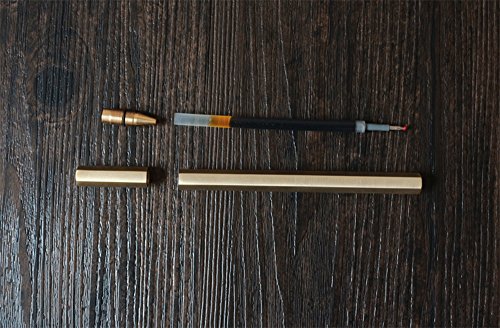EKLOEN Six-Edge Solid Brass Pen, EDC Pocket Pen Signature Pen Pocket Pen - Thumbnail 3