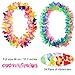 Shappy 100 Pieces Flower Tropical Hawaiian Leis Necklaces for Beach Theme Party Supplies Decorations Favors Ornaments (Style 3)