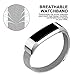 For Fitbit Alta Bands and Fitbit Alta HR Bands Milanese Loop Stainless Steel Metal Bracelet with Unique Magnet Clasp Replacement Bands for Fitbit Alta and Fitbit Alta HR Silver