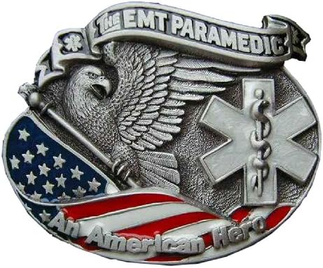 The EMT Paramedic An American Hero Colored Novelty Belt Buckle