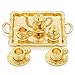 Odoria 1/12 Miniature Tea Set 8Pcs Dollhouse Decoration Accessories, Gold