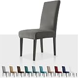 MAXIJIN Stretch Velvet Chair Covers Set of 6 Grey for Dining Chairs