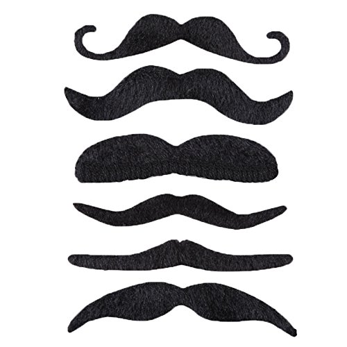 Costume Party Halloween Fake Mustache Moustache Funny Fake Beard Whisker Black