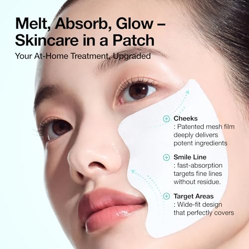 ANUA Salmon DNA PDRN Collagen Melting Patch for Glass skin, Smile Line Patches, Wrinkle Patches, Melting Thin Collagen Patch, Firming for Fine Lines, Glow, Korean Skincare, 2 Pairs x 4EA, Patch Only