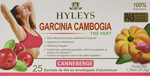 HYLEYS Tea Wellness Tea, Garcinia Cambogia and Cranberry, 25 Count, 1.32 Ounce