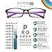 PROSPEK Blue Light Reading Glasses for Men and Women, Computer Reading Glasses 1.75 with Blue Light Protection and Clear Lens, Anti Eyestrain Glasses