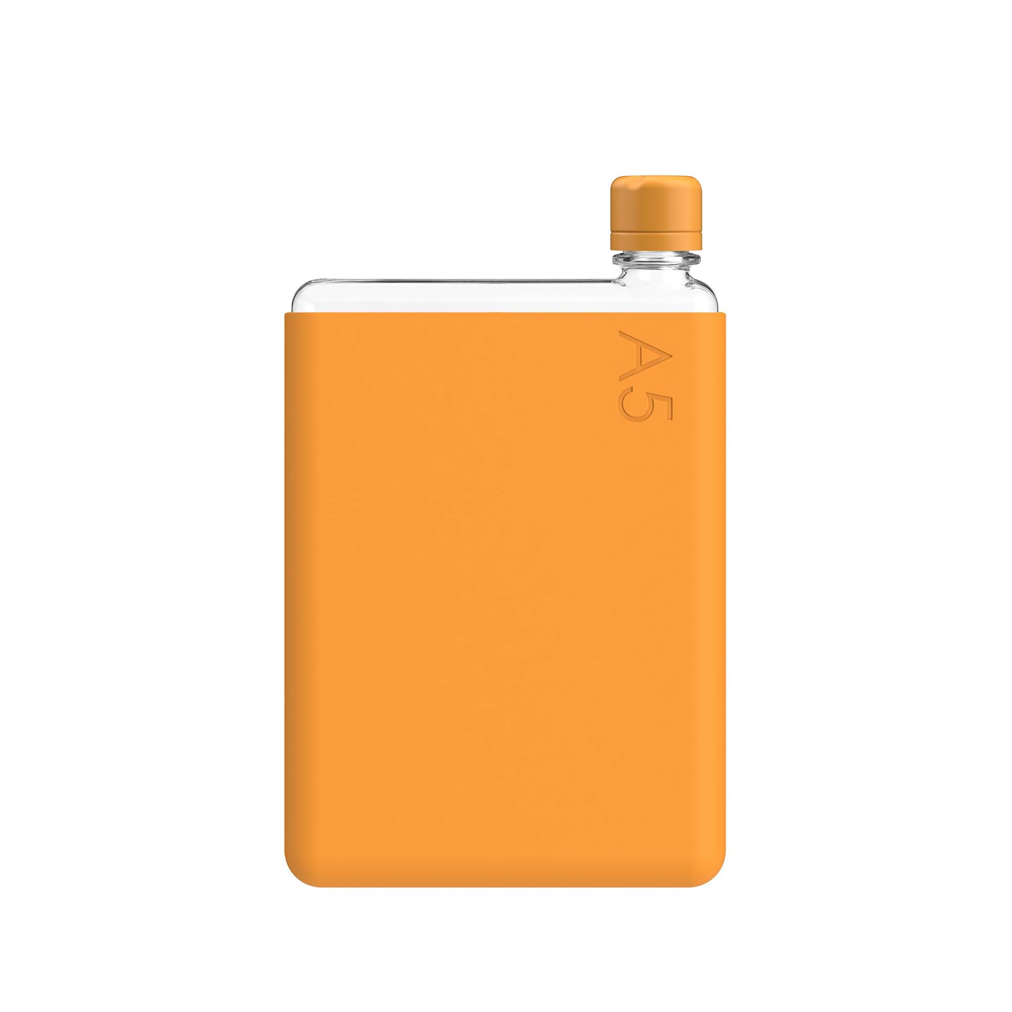 memobottle A5 (Mandarin) Bundle - 25oz (750ml) - Bottle, silicone sleeve & lid |Slim Water Bottle for Bags, Beside Books & Laptops | BPA Free Tritan | Modern & Minimalist
