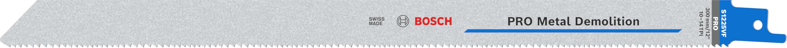 Bosch 5x PRO Metal S1225VF Demolition Reciprocating Saw Blade (for Metal pipes and profiles, Non-ferrous metals, Length 300 mm, Professional Accessory Reciprocating Saw)