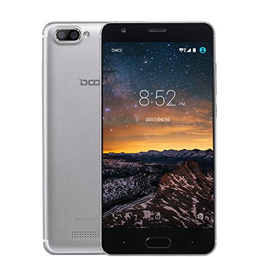 Unlocked Cell Phones, DOOGEE X20 Cell Phones Unlocked Android 7.0 - 5.0 Inch HD IPS Display - MT6580 Processor - 2GB RAM +16GB ROM - 2MP+ Dual 5MP Camera - 3G Unlocked Smartphones - Silver