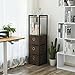 SONGMICS Industrial Storage Ladder, Multifunctional Corner Shelf Rack, 5-Tier Shelving Unit, 3 Removable Storage Boxes, for Living Room, Bedroom ULLS05X