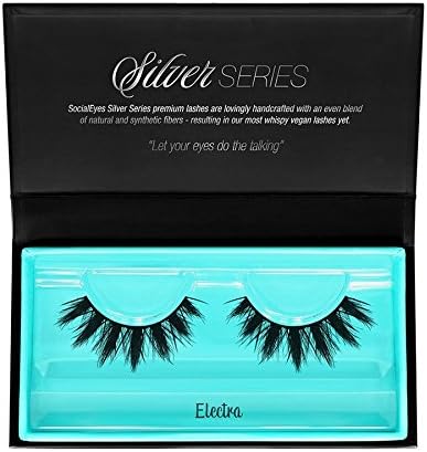 SocialEyes Electra Silver Series Cruelty Free Fake Eyelashes False Black