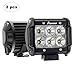 Aaiwa LED Pod Lights with Wiring Harness, 4 Inch LED Light Bar Amber White Flash Light, 2PCS 12000LM Off Road Light Spot Flood LED Work Driving Fog Lights for Truck Pickup Jeep ATV UTV SUV Boat