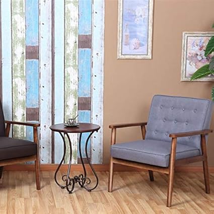 Public Waiting Area Chair Reception Chairs 400 Lbs League Executive Guest Chair Wooden Lounge Chair Mid Century Button Tufted Arm Chair Retro Accent Single Sofa Chair Seat 75x69x84cm Office Furniture Accessories Office