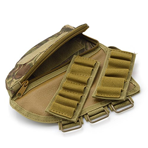 Rifle Stock Pack, Cheek Pad / Buttstock Ammo Holder Pouch, Tactical
