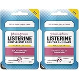 Listerine Gentle Gum Care Woven Floss Mint 50 Yards (Pack of 2)